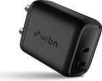 URBN 35 W GaN 3 A Multi-pin Wall Charger for Mobile (Black)