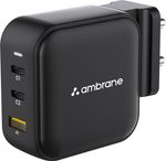 Ambrane 65 W GaN 3.4 A Wall Charger for Mobile (Black)