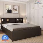 Flipkart Perfect Homes Opus Engineered Wood Queen Box Bed, 213 cm x 162.3 cm (6.99 ft x 5.32 ft) (Finish Color – AW Flowery Wenge SIB, Delivery Condition – Knock Down)