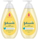 JOHNSON’S Baby Top-to-Toe Bath| No tears formula| Gentle wash| pH balanced (2 x 500 ml)