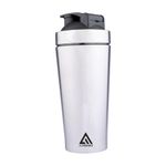 Adrenex Stainless Steel Gym Shaker Bottle for Protein Shake, 700 ml, 100% Leakproof 700 ml Stainless Steel Shaker (Pack of 1, Silver)