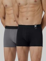 XYXX Pack of 2 Aero Anti-bacterial Odour-free cotton Solid Men Trunk