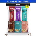 RAGE Variety Pack | 6 Assorted Coffee Sachets | Trial Pack Instant Coffee (6 x 1.75 g, Assorted Flavoured)