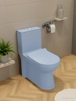 Plantex Ceramic Rimless Western Toilet/Water Closet/Commode With Seat-S Trap Outlet (APS-746) Western Commode (Ocean)