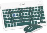 EVM EnClick Wireless Keyboard & Mouse Combo Combo Set (White+Green)