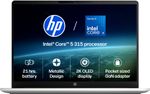 HP Omnibook 3 Next Gen AI PC, 2K OLED Intel Core 5 Series 3 315 – (12 GB/512 GB SSD/Windows 11 Home) 14-ht0242TU Laptop (14 inch, Glacier Silver Aluminum, 1.4 kg, With MS Office)