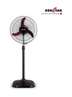 Kenstar Wind Speed Ultra MRN | Adjustable Height with 2 Year Warranty Ultra High Speed 400 mm Pedestal Fan (Maroon, Black | Pack of 1)