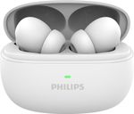 PHILIPS TAT1150WT Earbuds with ANC/ENC, 55H Playtime, 13mm Drivers, BT v5.3, IPX5 Proof Bluetooth Headset (Bright White, True Wireless)