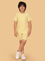 BUTRU Boys Casual T-shirt Shorts (LEMON, Pack of 2)