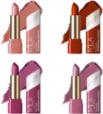 MILA BEAUTÉ Matte Longwear Lipstick Combo For Woman|Up To 8 Hrs Stay|Enriched With Vitamin E (Touch Of Nude, Birkin Brown, Indian Rose, Petal, 16.8 g)