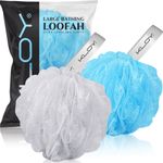 KLOY Loofah (Pack of 2, White, Blue)