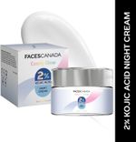 FACES CANADA Comfy Glow 2% Kojic Acid Night Cream | Brigtens Skin | Fades Dark Spots (25 g)