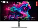 Lenovo L-Series 68.58 cm (27 inch) Quad HD LED Backlit IPS Panel with 99% sRGB, 90% DCI-P3, 4x USB-A, 1xUSB Type-C, 2xHDMI 2.1, 1xDP 1.4, Tilt/Swivel/Pivot/Height Adjustable Stand, 3WX2 Inbuilt Speakers, Customization Artery, Smart Display Monitor (L27h-4A) (AMD Free Sync, Response Time: 1 ms, 100 Hz Refresh Rate)