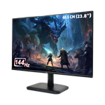 Acer EK-Series 60.45 cm (24 inch) Full HD LED Backlit IPS Panel with 250 Nits Brightness, HDMI & VGA Ports with HDMI Cable, Eye Care Gaming Monitor (EK240Y) (Frameless, AMD Free Sync, Response Time: 1 ms, 144 Hz Refresh Rate)