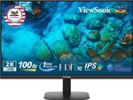 ViewSonic 68.58 cm (27 inch) Quad HD LED Backlit IPS Panel Monitor (VA2708-2K-MHD) (Response Time: 1 ms, 100 Hz Refresh Rate)