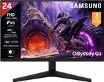 Samsung Odyssey G3 Gaming Monitor 60.96 cm (24 inch) Full HD LED Backlit IPS Panel Gaming Monitor (LS24HG300EWXXL) (Response Time: 1 ms, 200 Hz Refresh Rate)