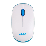 Acer Flow Ambidextrous Optical Mouse Wireless Mouse, White/Blue (2.4GHz Wireless, White/Blue)