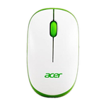 Acer ACR-WRLS/ Wireless Mouse Ambidextrous Optical Mouse ACR-WRLS,1600 DPI, with Soft side grip, Plug-and-Play (2.4GHz Wireless, White, Green)