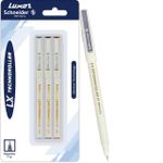 LUXOR Schneider LX Technoroller-801| 0.5 mm tip| German Technology| 100% Liquid Ink Roller Ball Pen (Pack of 3, Ink Color – Blue+Black+Red)