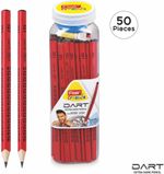 Flair Creative Dart Pencil Pack of 50 Pencil (Set of 50, Red)