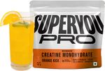 SUPERYOU Pro Creatine Monohydrate|33 Servings| Boosts Muscle Strength & Brain Focus Creatine (112 g, Orange Kick)