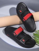 HRX by Hrithik Roshan Men Clogs Sandal (Black, Red , 10)