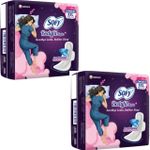 SOFY Bodyfit nights good bye leakes befikar sleep xxl 15+15 pad pack of 2 Sanitary Pad (Pack of 2)
