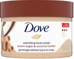 DOVE Exfoliating Body Polish Scrub Brown Sugar & Coconut Butter for Dry Skin, 298g Scrub