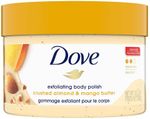 DOVE Exfoliating Body Polish Crushed Almond & Mango Butter for Dry Skin Scrub (298 g)
