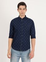 Wrangler Men Slim Fit Printed Button Down Collar Casual Shirt