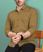 VeBNoR Men Regular Fit Solid Spread Collar Casual Shirt