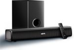 Mivi Fort Sonic 150 Soundbar, 2.1 Channel, Multi-Input & EQ Modes, BT v5.1 150 W Bluetooth Soundbar (Black, Silver, 2.1 Channel)