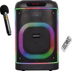 ZEBRONICS Bash (KSPK 1), Upto 6 Hours Playback, BTv5.0 | USB | mSD | AUX | TWS 60 W Bluetooth Speaker (Black, Stereo Channel)