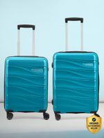 ARISTOCRAT Hard Body Set of 2 Luggage 8 Wheels – Olympus Set of 2 (Small 55cm | Medium 66cm) – Trolley Bag – Teal