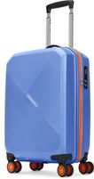 ARISTOCRAT Small Cabin Suitcase (57 cm) 8 Wheels – Apex Hard Side Polypropylene Luggage | Trolley Bag with Combination Lock – Blue