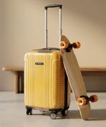 WROGN Small Cabin Suitcase (55 cm) 8 Wheels – Clearcase – Yellow