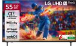 LG AI TV UA8200 139 cm (55 inch) Ultra HD (4K) LED Smart WebOS TV 2025 Edition with Alpha7 AI Processor 4K Gen8 | 4K Super Upscaling | AI Picture Pro | 4K Expression Enhancer | NEW AI Magic Remote Compatible | AI Search with MS Copilot | AI Sound Pro (9.1.2 ch) | Dolby Atmos | Chromecast Built-in (55UA82006LA)