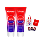 Colgate Visible White Purple Toothpaste Signed Gratitude Journal & Tote Bag Toothpaste (240 g)