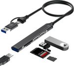 Portronics Mport 31 Plus USB Hub (5-in-1), USB & Type-C Plugs, US…more
