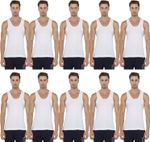 Rupa TOPMAN Pack of 10 Rupa Topman White RN vest Men Vest