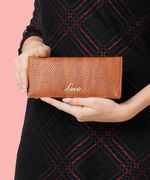 LAVIE Women Casual Tan Artificial Leather Wallet (12 Card Slots)