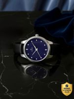 Titan Workwear Minimalist Blue Dial Black LeatherStrap Analog Watch  – For Women NP2481SL08
