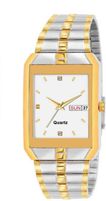 HMT DLX HMTS Day & Date Series Two Tone Plating Golden Metal Wrist Watch Analog Watch  – For Men party wear special occassion
