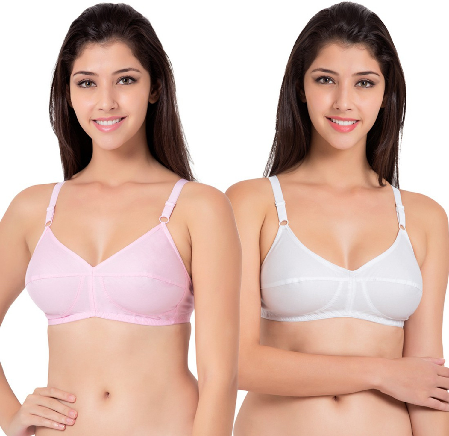 Image of Clovia Pack of 3 Women Full Coverage Non Padded Bra (Multicolor)