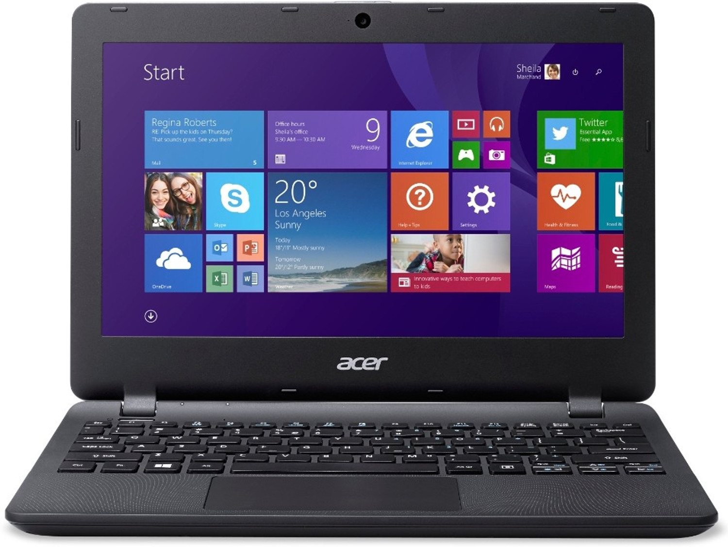 Image of Acer Aspire ES 15 AMD APU Dual Core E1 E1-2500 - (4 GB /1 TB HDD /Windows 10 Home) Laptop (15.6 Inch, Diamond Black, 2.4 kg)