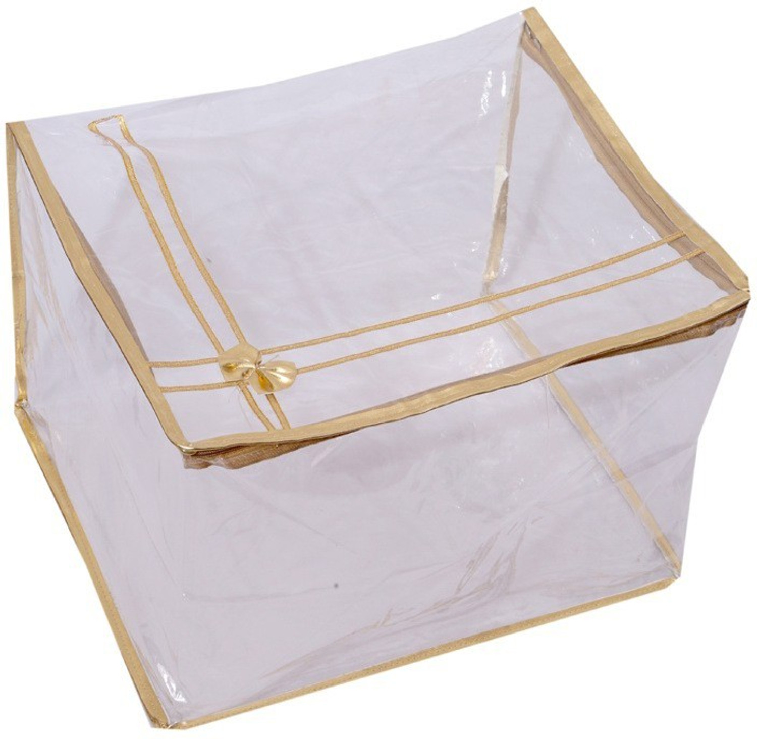 Image of KUBER INDUSTRIES Designer Saree Cover Large Size In Golden Satin Material With Capacity of upto 15 Sarees (Wedding Gift) KISC01 SCKISCG01 (Golden)