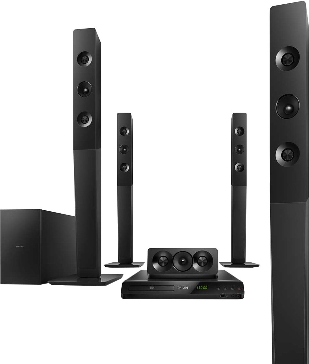 Image of PHILIPS HTD5580 1000 W Bluetooth Home Theatre (Black, 5.1 Channel)
