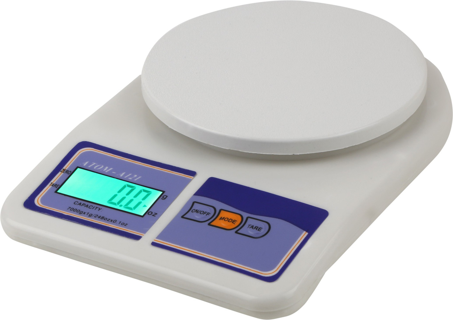 Image of ATOM A121 Economy Kitchen Weighing Scale (White)