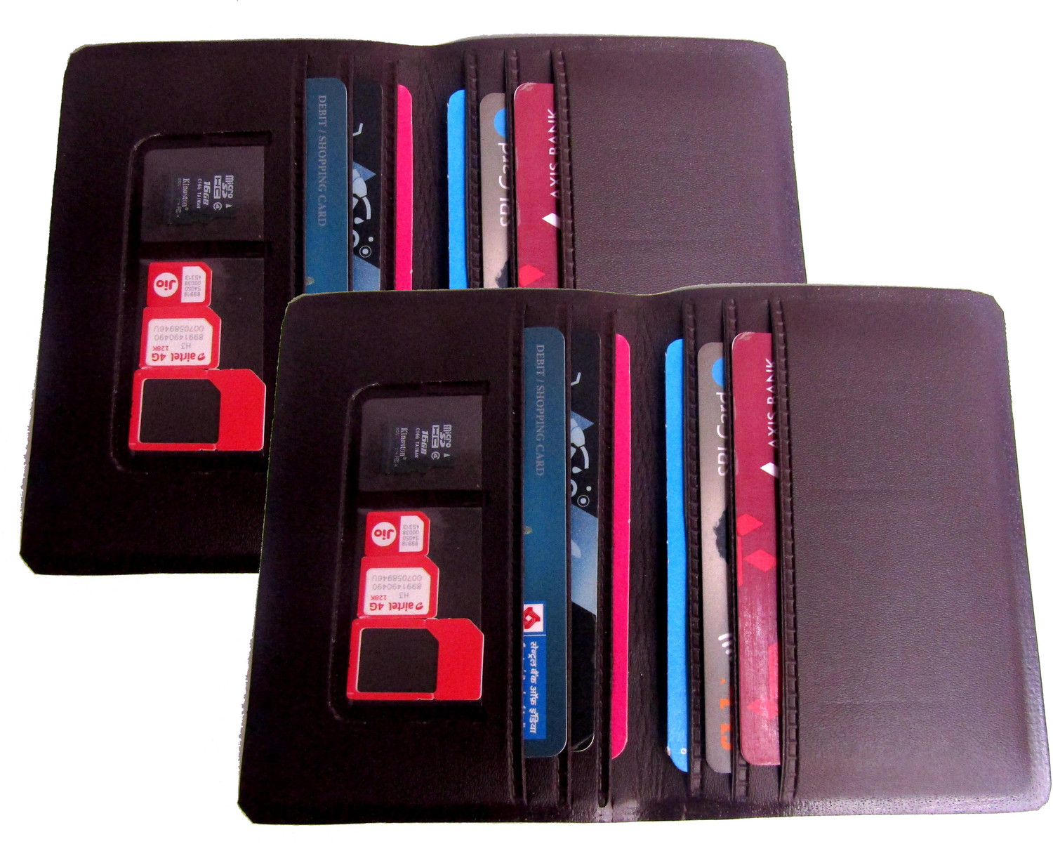 Image of WILD EDGE Boys Black Genuine Leather Wallet - Mini (6 Card Slots)