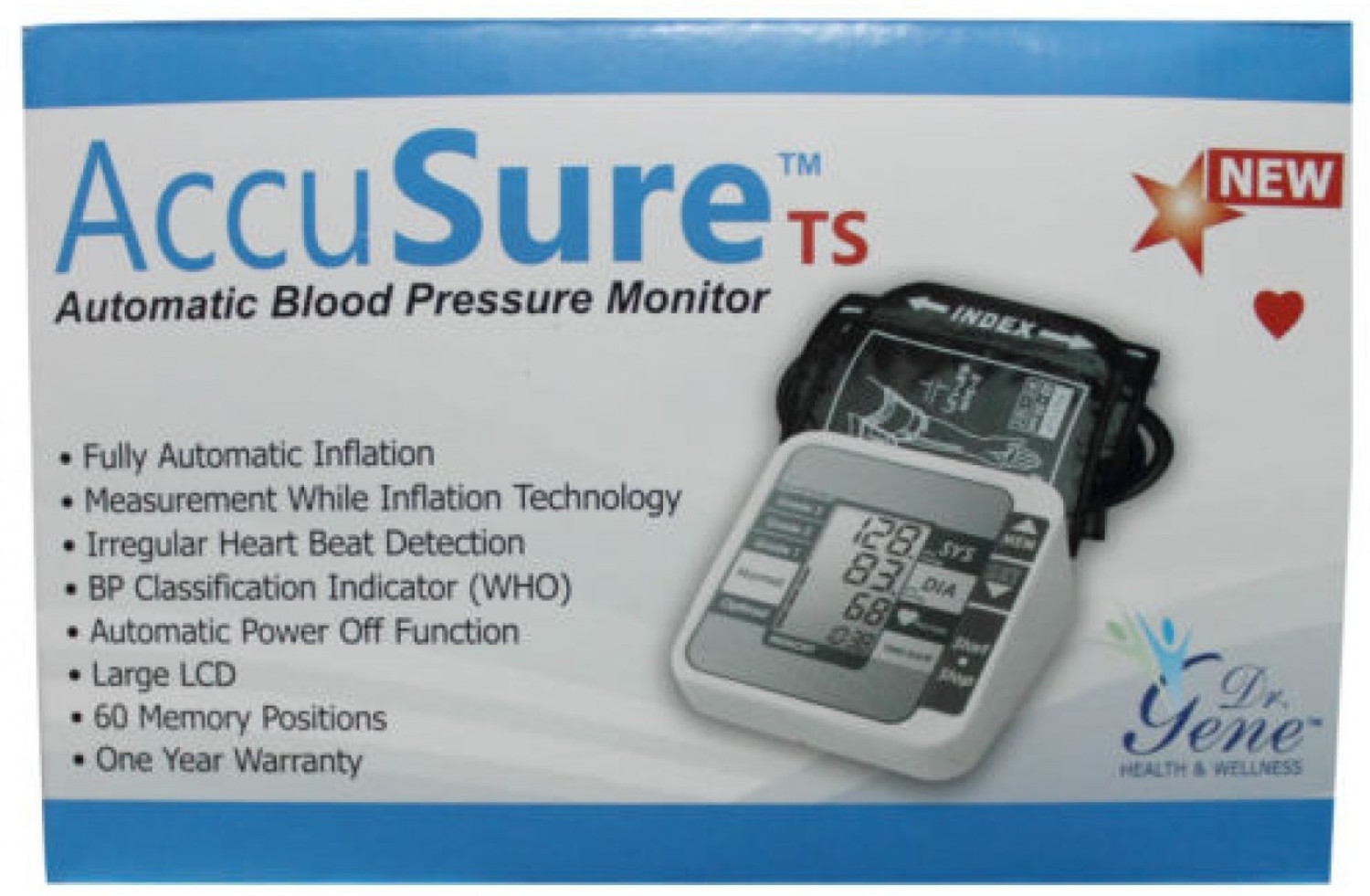 Image of NISCOMED Digital Blood pressure monitor with talkative feature and color change display with Digital Thermometer Digital Blood Pressure Monitor Bp Monitor (White)